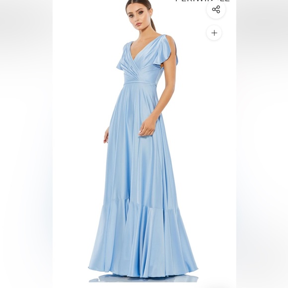 Mac Duggal Dresses & Skirts - MAC DUGGAL periwinkle blue flutter sleeve gown/dress